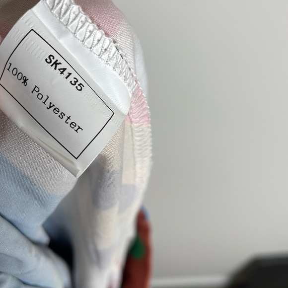 TOV Los Angeles | Women’s Colorful Tie Waist Front Zip Maxi Skirt Size 40 US 6-8 - Picture 8 of 8